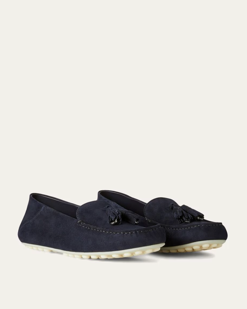 Dot Sole Walk Loafers -  Navy Blue