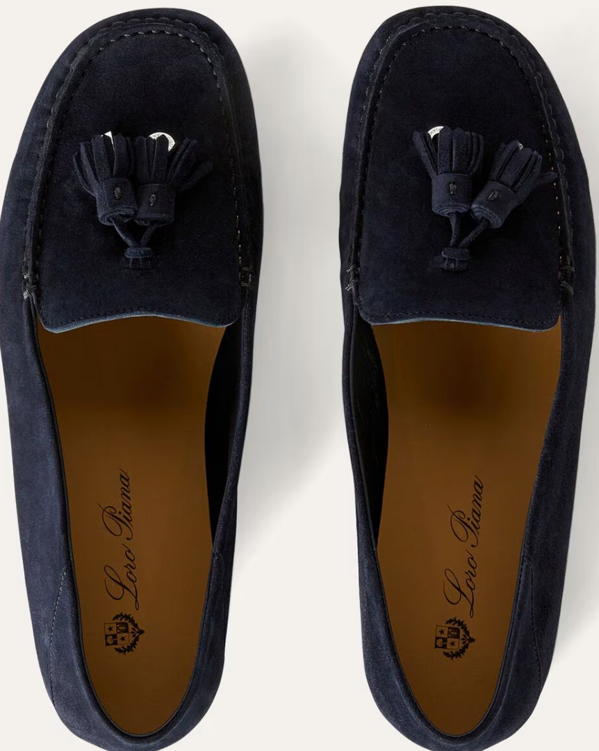 Dot Sole Walk Loafers -  Navy Blue