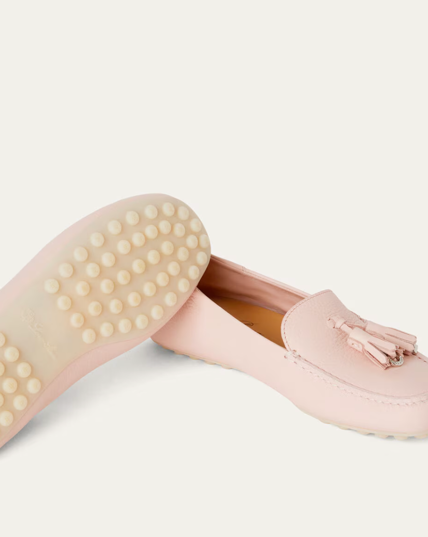 Dot Sole Walk Loafers -  Plum Flower