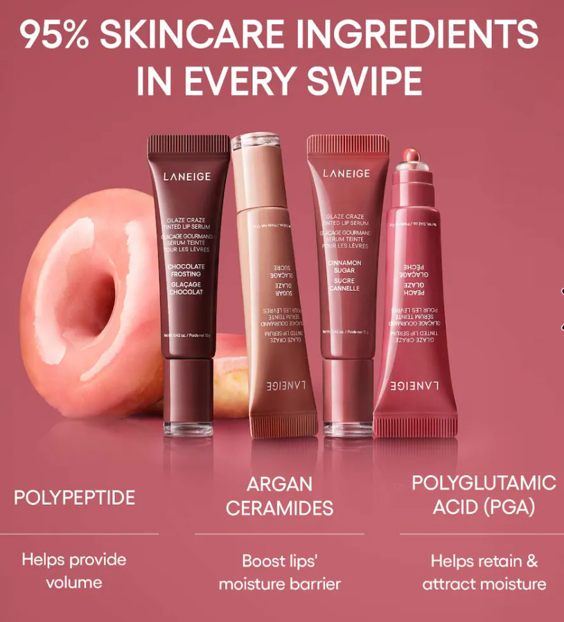 LANEIGE  Glaze Craze Tinted Polypeptide Lip Serum